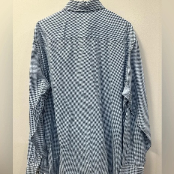 Bugatchi Men’s Large Classic fit long sleeve shirt (fits XL) Blue X Pattern - Picture 4 of 11